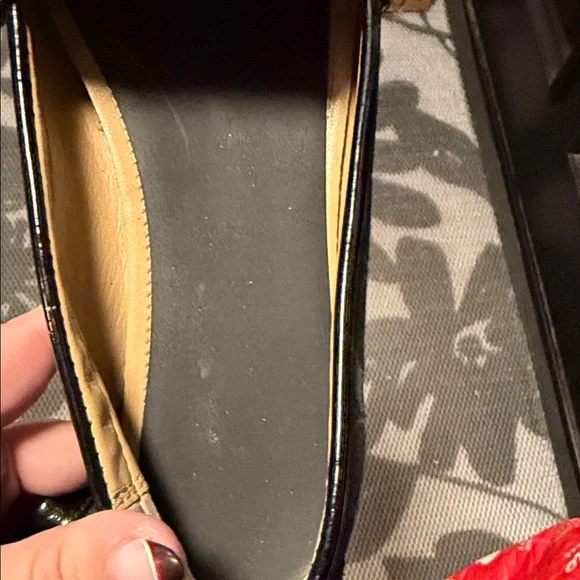 Coach Women's Black Signature patent trim Loafers - Picture 10 of 10